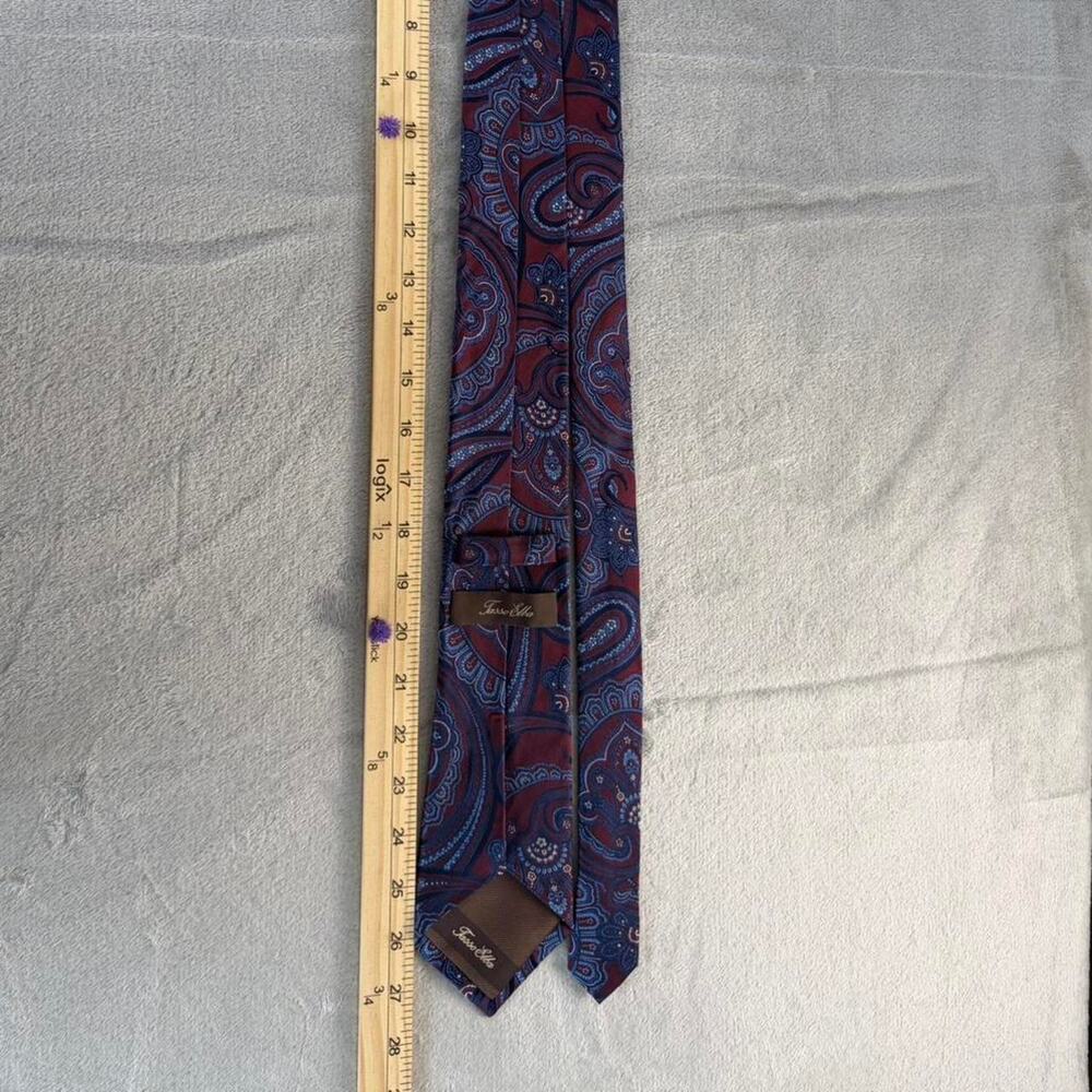 Tasso Elba 100%  Silk Paisley Tie - Picture 5 of 5